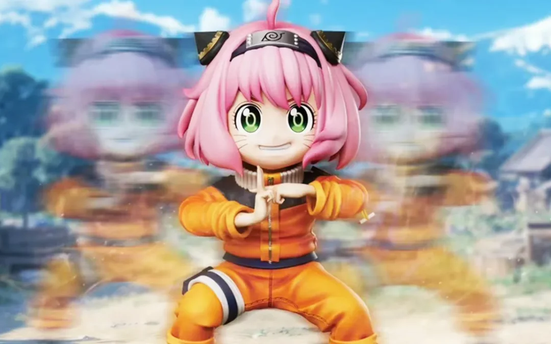 Anya y Naruto juntos en una asombrosa figura